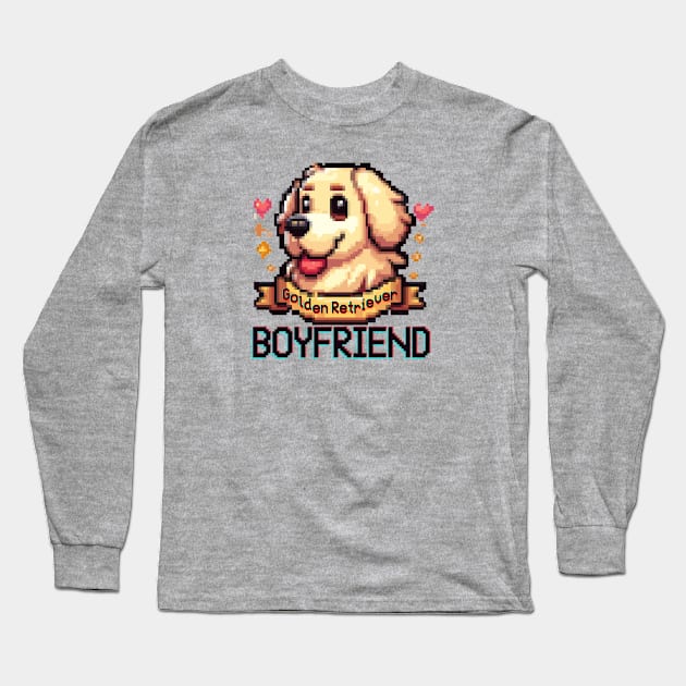 My Boyfriend,  Golden Retriever Boyfriend Long Sleeve T-Shirt by Kawaii-PixelArt